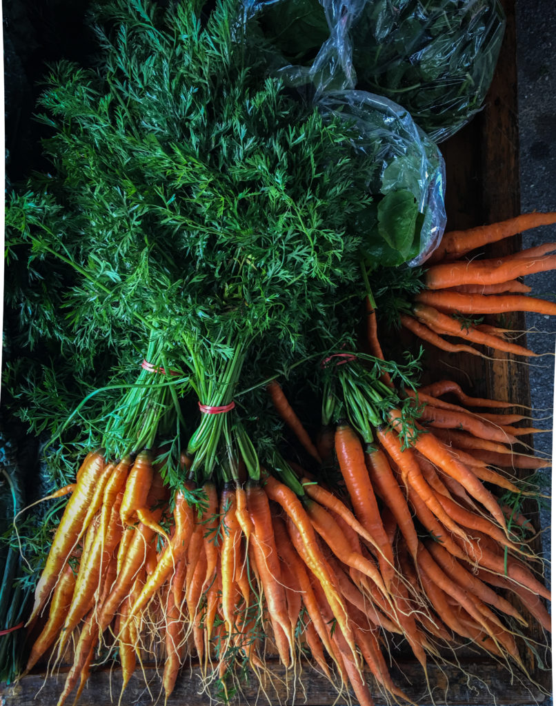 carrots at the farmers market